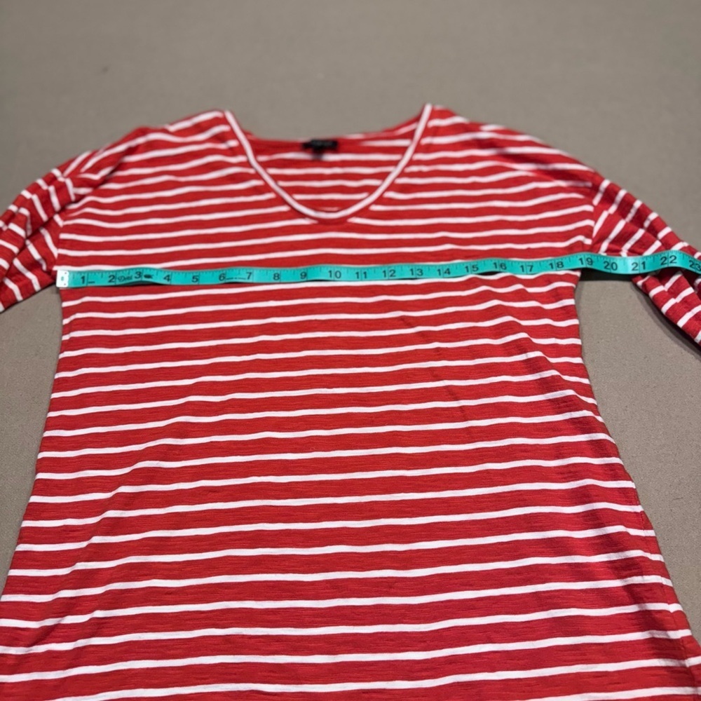 Talbots set of 2 Red and Pink Striped Tops - Picture 4 of 10